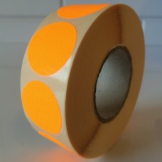 Prijssticker Ø25mm fluor oranje 1000/rol Td27501525